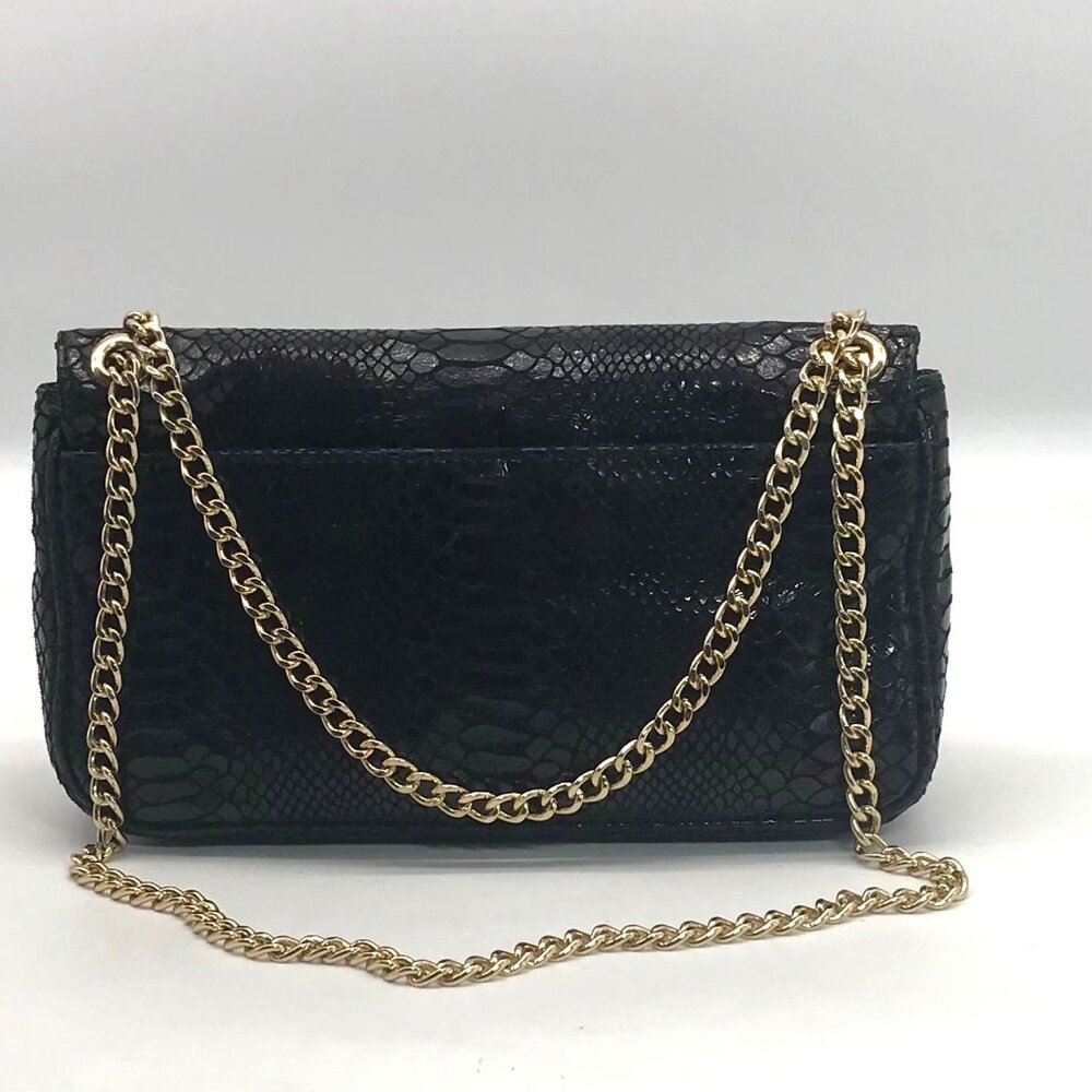 Michael Kors Black Python Leather Hamilton Flap S… - image 2